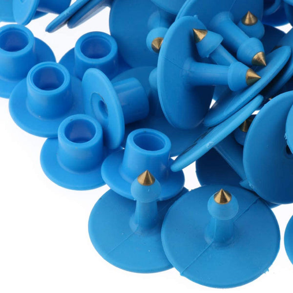 1 100 Cattle Number Ear Tags Set Round Blue Pig Sheep Goat Livestock Labels Livestock Ear Tags