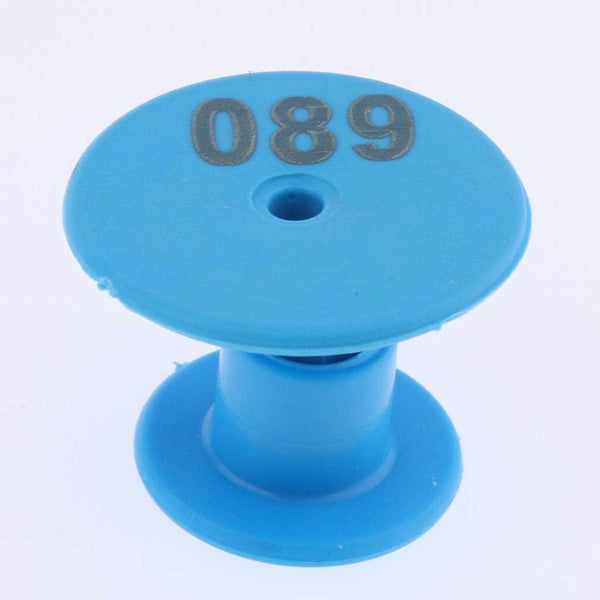1 100 Cattle Number Ear Tags Set Round Blue Pig Sheep Goat Livestock Labels Livestock Ear Tags