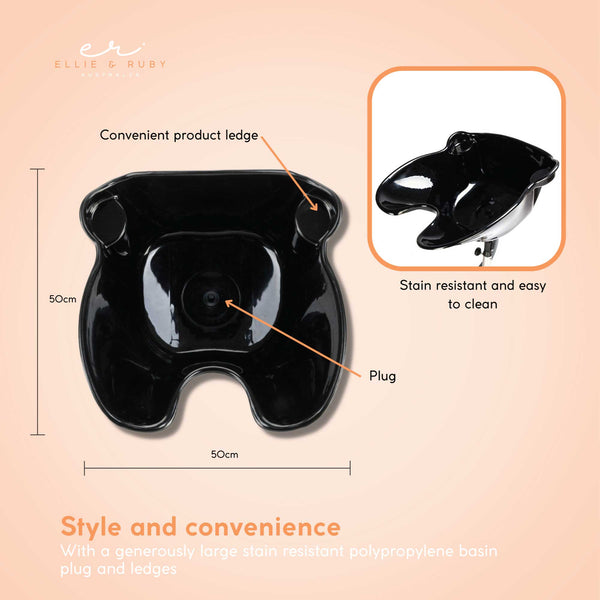 Large Hairdressing Basin Deep Shampoo Sink Wash Bowl Appliances Salon & Spa Supplies