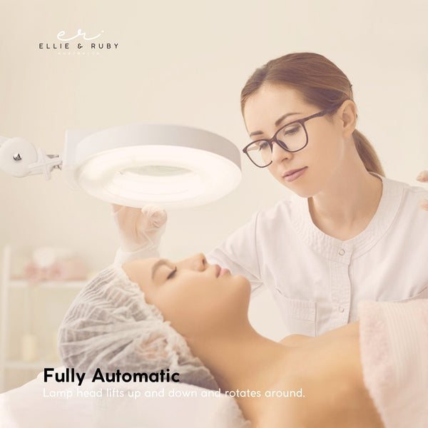 Ellie & Ruby 5X Magnifying Lamp Fluorescent Salon Light Glass Beauty Floor Stand Magnifier Salon & Spa Supplies