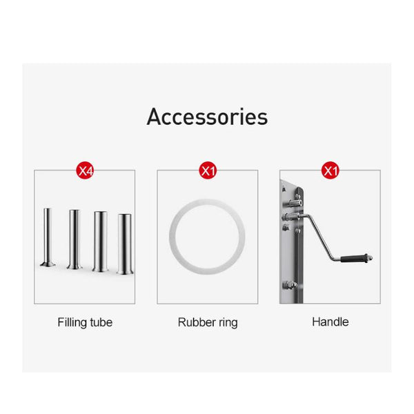 Kitchee 7L Manual Vertical Sausage Filler Stainless Stuffer Meat Press Machine Sausage Stuffers