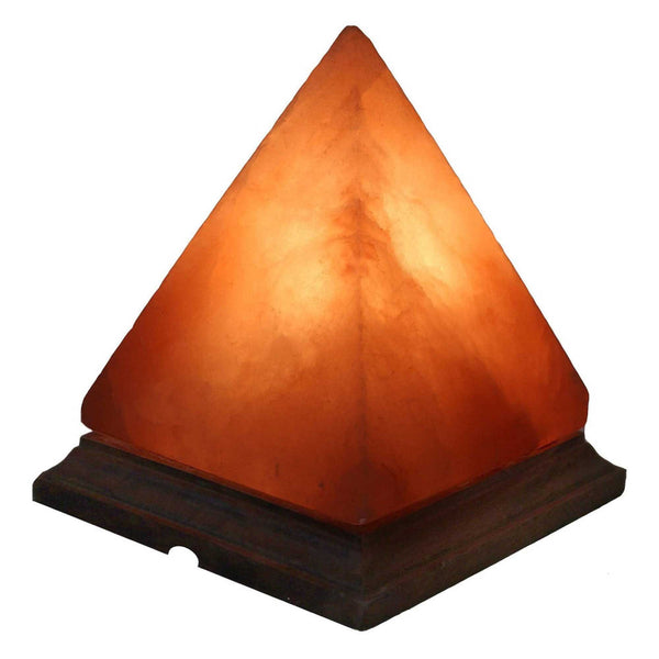 Orku 12V 12W Pyramid Himalayan Pink Salt Lamp Carved Rock Crystal Light Bulb On/Off Lamps