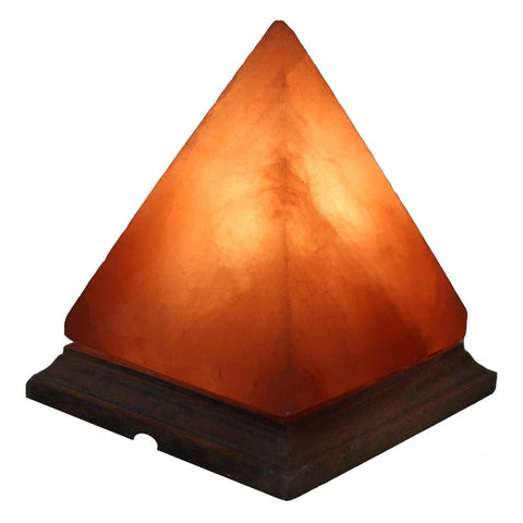 Orku 12V 12W Pyramid Himalayan Pink Salt Lamp Carved Rock Crystal Light Bulb On/Off Lamps