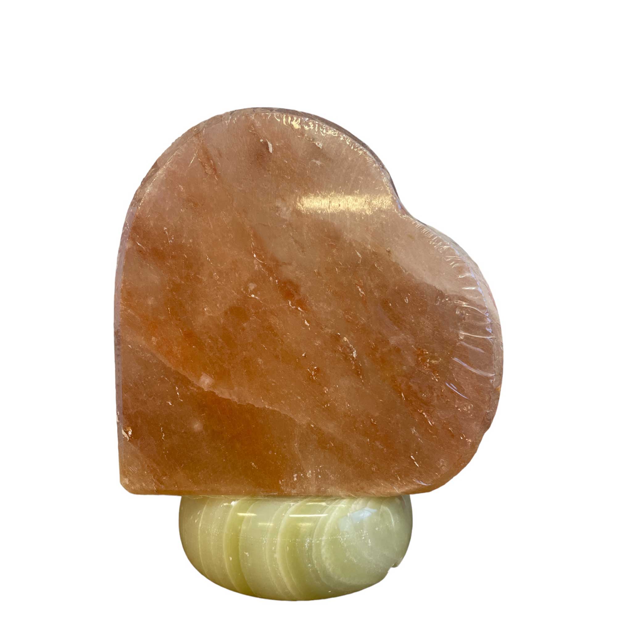 Orku 12V 12W Heart Himalayan Pink Salt Lamp Carved Rock Crystal Light Bulb On/Off Switch Night Lights