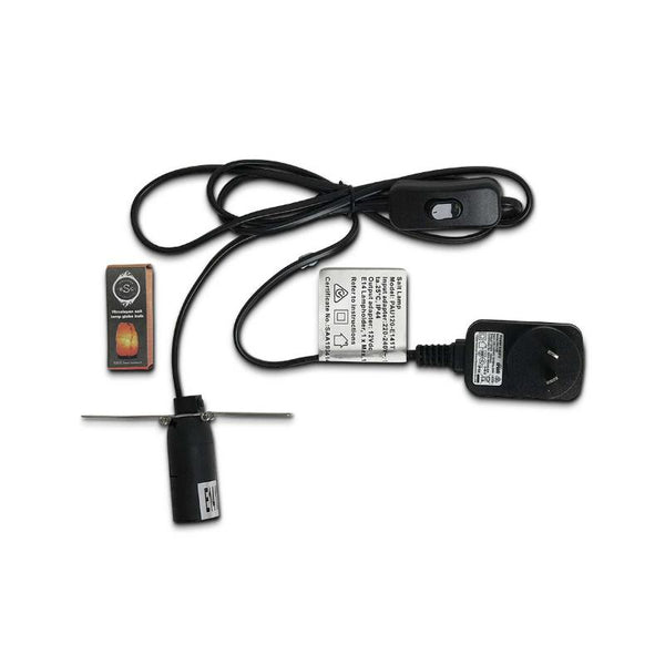 Orku 12V 12W Bud Iron Basket Himalayan Pink Salt Lamp Rock Crystal Light Bulb On/Off Lamps