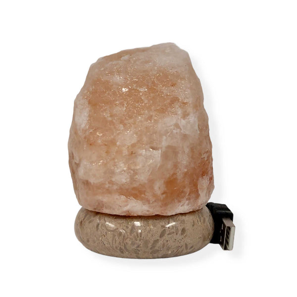 Usb Himalayan Salt Lamp Mini Natural Rock Shape Pink Crystal Rock Marble Light Lamps