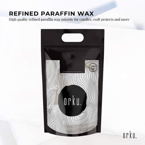 Orku Bulk 10Kg Paraffin Wax Blocks Refined Hard Unscented Chunks 60/62 Candle Making Waxing Supplies