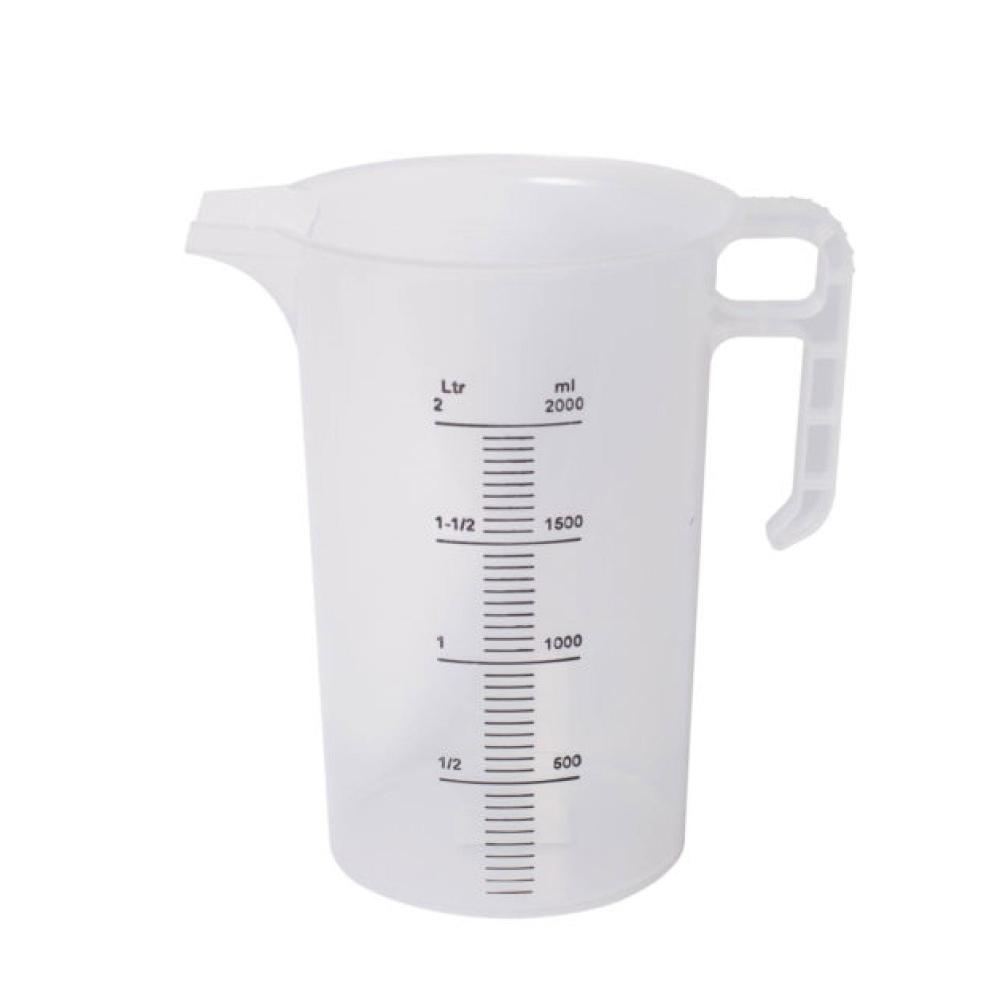 Kitchee 2L Measuring Jug Heavy Duty Clear Plastic Propylene Food Grade Bpa 5 Measuring Cups Jugs & Spoons