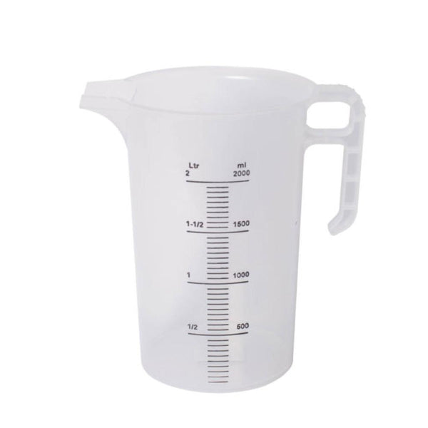Kitchee 2L Measuring Jug Heavy Duty Clear Plastic Propylene Food Grade Bpa 5 Measuring Cups Jugs & Spoons