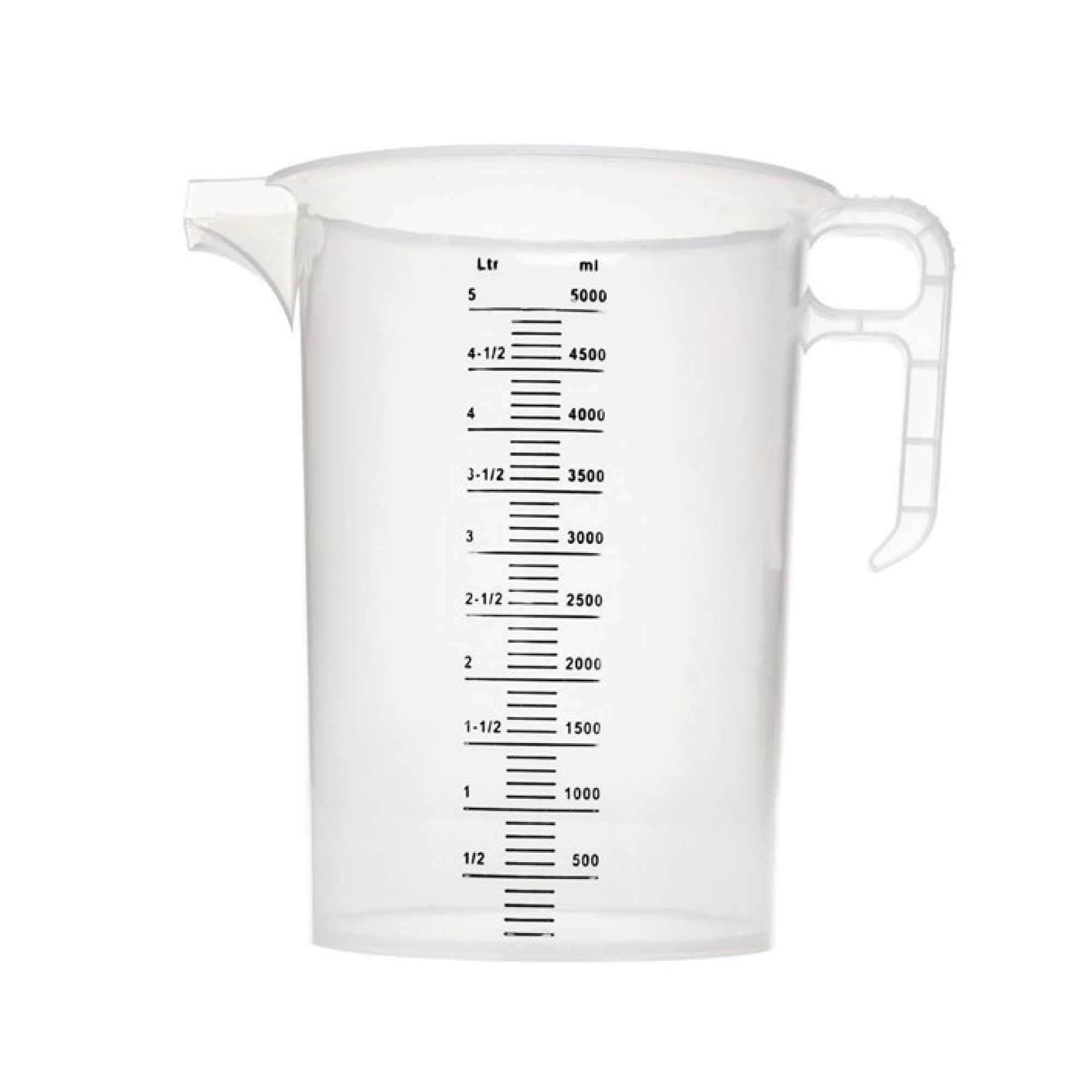 Kitchee 5L Measuring Jug Heavy Duty Clear Plastic Propylene Food Grade Bpa Jugs & Pitchers