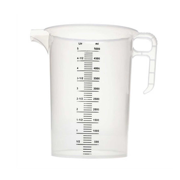 Kitchee 5L Measuring Jug Heavy Duty Clear Plastic Propylene Food Grade Bpa Jugs & Pitchers