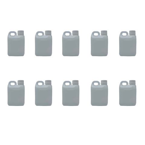 Kitchee 10X 1L Natural Bottle Hdpe + Te Cap Jerry Can Empty Plastic Chemical Food Water Carriers & Jerrycans