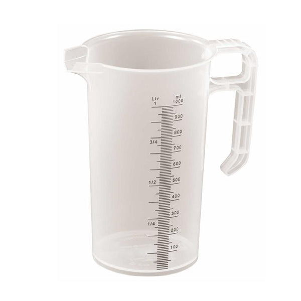 Kitchee 1L Measuring Jug Heavy Duty Clear Plastic Propylene Food Grade Bpa 5 Measuring Cups Jugs & Spoons