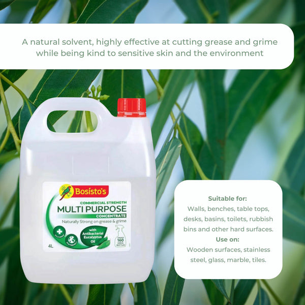 Bosisto's 4L Multipurpose Cleaner Commercial Strength Concentrate Eucalyptus Oil Cleaning Products