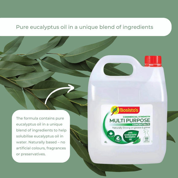 Bosisto's 4L Multipurpose Cleaner Commercial Strength Concentrate Eucalyptus Oil Cleaning Products
