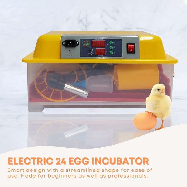 Electric 24 Egg Incubator + Accessories Hatching Eggs Chicken Quail Duck Incubators
