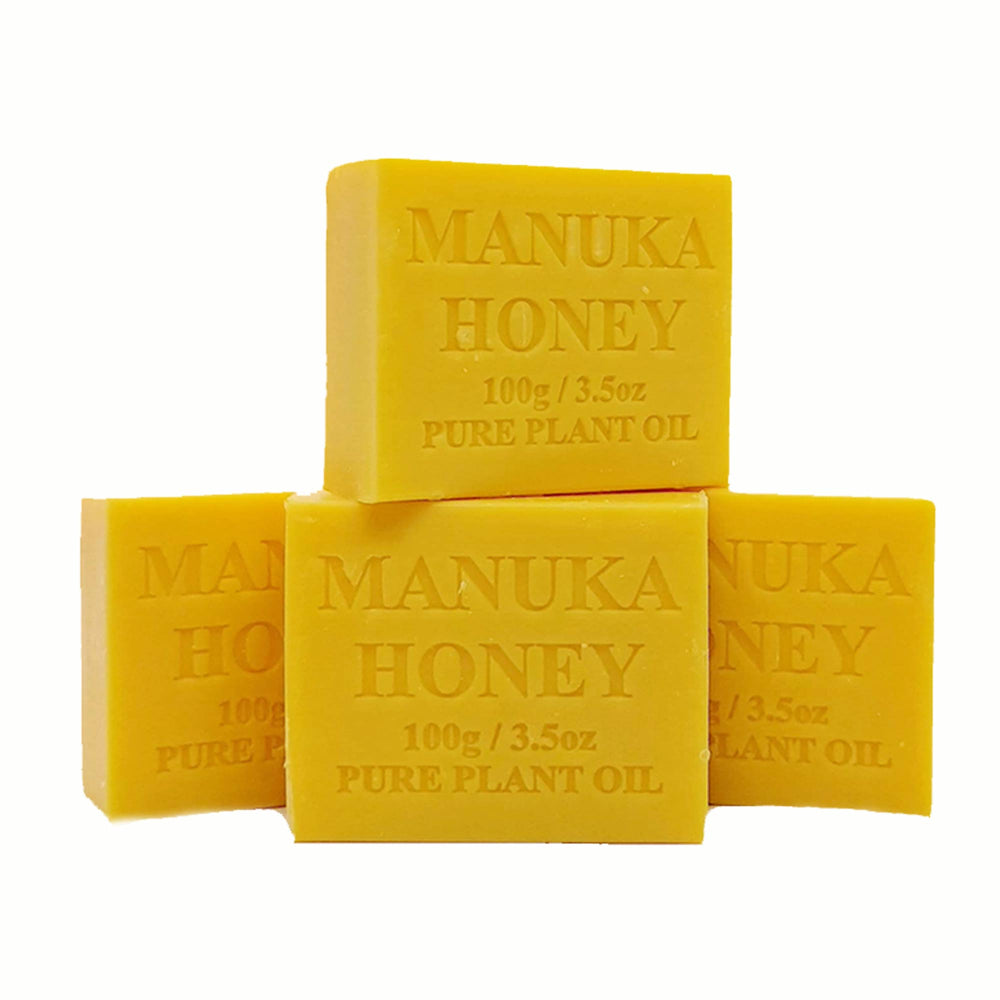 Orku 4X 100G Plant Oil Soap Manuka Honey Scent Pure Vegetable Base Bar Australian Body Soaps