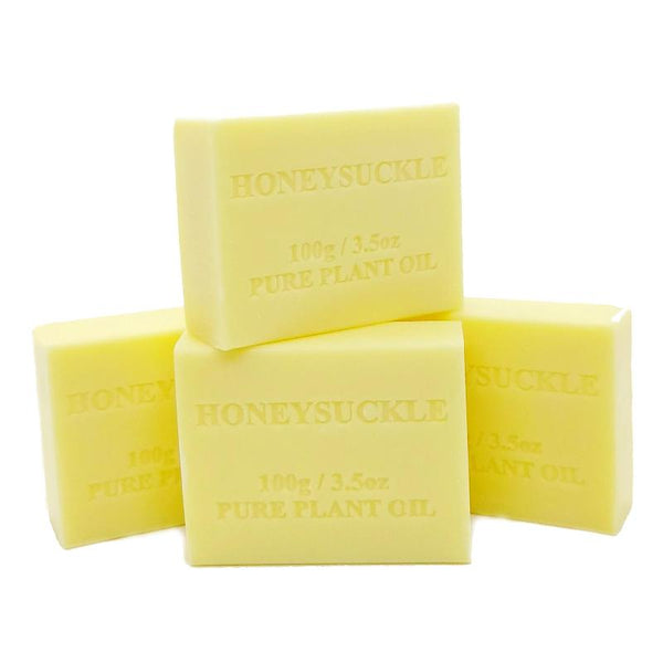 Orku 4X 100G Plant Oil Soap Honeysuckle Scent Pure Vegetable Base Bar Australian Body Soaps