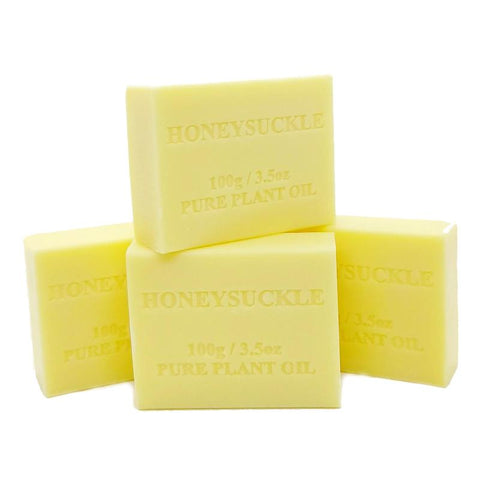 Orku 4X 100G Plant Oil Soap Honeysuckle Scent Pure Vegetable Base Bar Australian Body Soaps