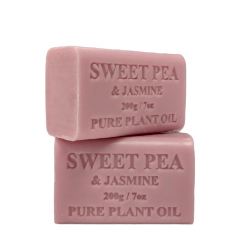 Orku 2X 200G Plant Oil Soap Sweet Pea Jasmine Scent Pure Natural Vegetable Base Bar Body Soaps
