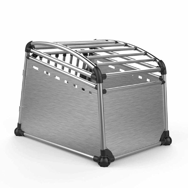 All For Paws Aluminium Dog Travel Crate 56X65x77cm Medium Pet Car Transport Cage Kennel Box Small Animal Supplies