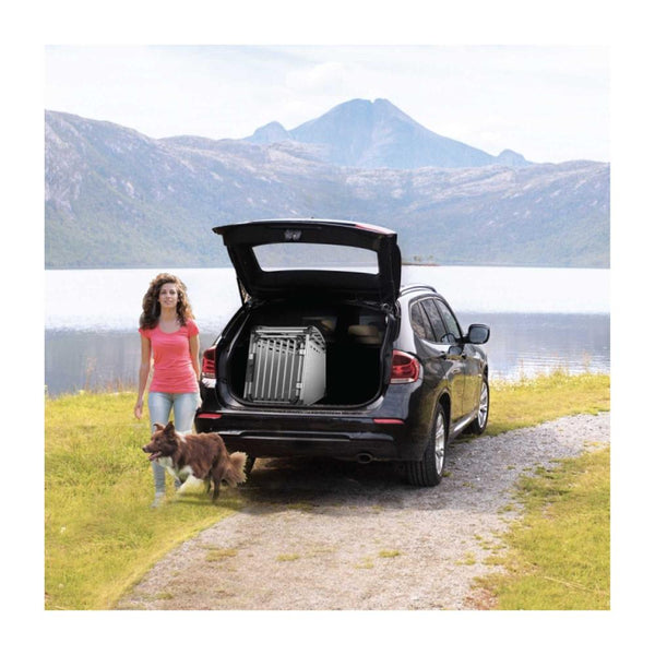 All For Paws Aluminium Dog Travel Crate 63X68x88cm Large Pet Car Transport Cage Kennel Box Small Animal Supplies