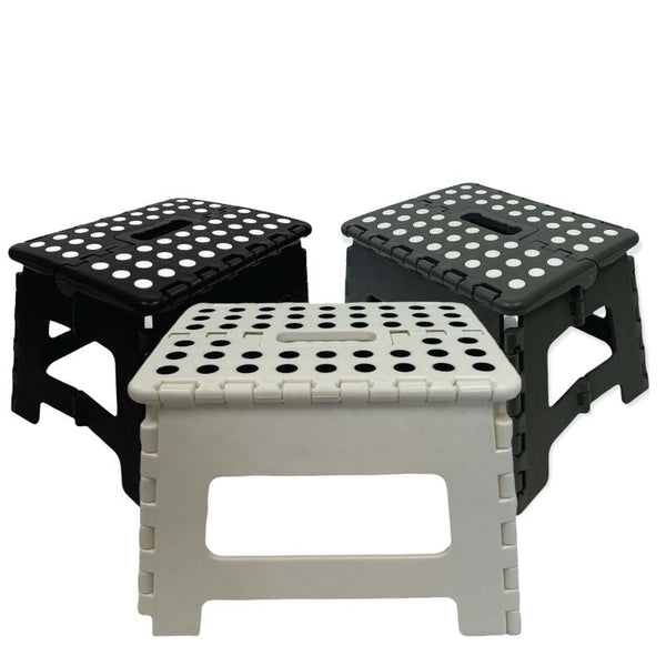 Store More Folding Step Stool 22Cm Portable Plastic Collapsible Up Chair Random Colour Benches Bar Stools
