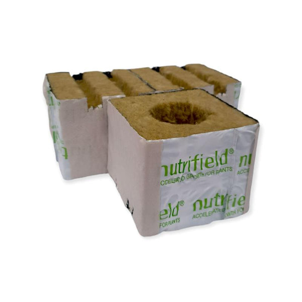 Nutrifield 75X75x65mm Stonewool 8Pk Planting Propagation Growing Assist Block Hydroponic Growing Kits