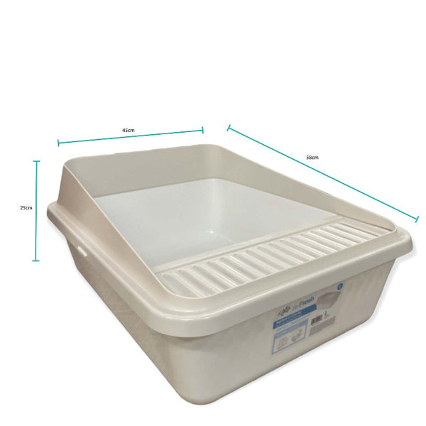 Litter Trays All For Paws High Back Cat Litter Tray Large Pet Fresh Clean Kitten Toilet Box