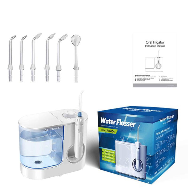 Orku Water Jet Dental Flosser 1000Ml White Electric Oral Pressure Irrigator Air & Water Flossers
