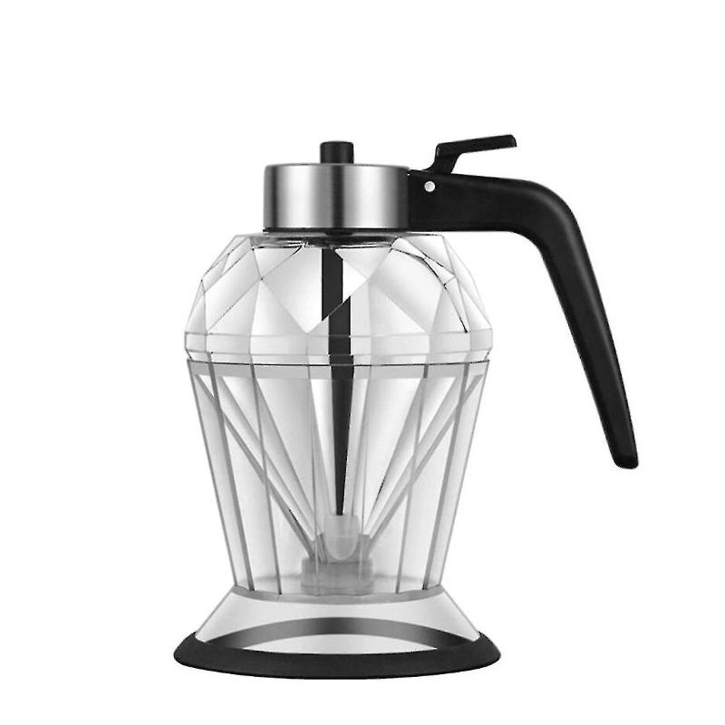 Kitchee 200Ml Oil Honey Dispenser Syrup Sauce Glass Pourer Diamond Pot And Stand Oil & Vinegar Dispensers