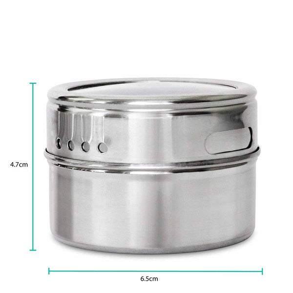 50X 150G Magnetic Spice Jar Stainless Steel Tin Herb Seasoning Storage Container Spice Jars & Racks