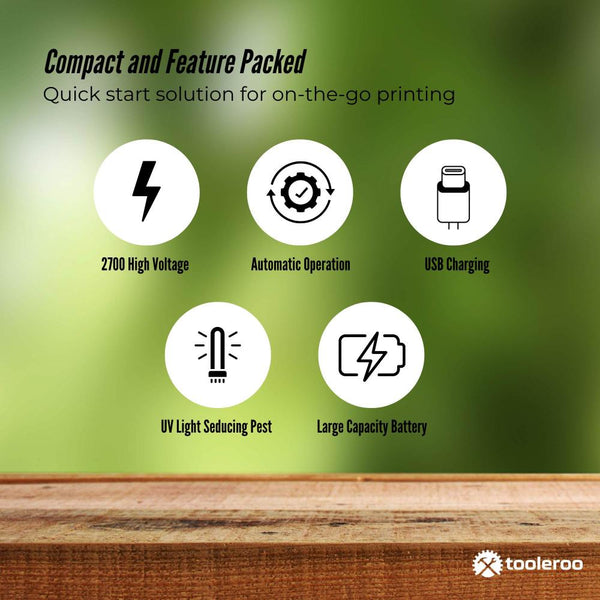 Tooleroo 2 In 1 Rechargeable Mosquito Swatter Electronic Fly Insect Bug Zapper Racket Insect Zappers