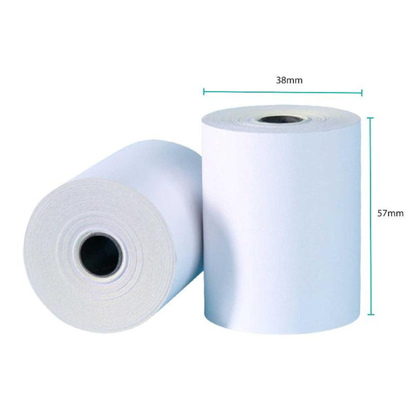 Tooleroo 10X Thermal Paper Rolls 57X38mm 9.5M Register Eftpos Pos Receipt Bulk Receipt Rolls