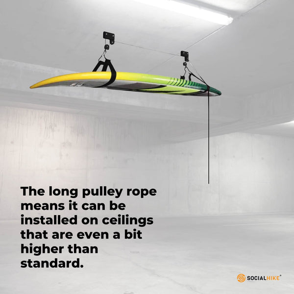 Kayak Hoist 45Kg Garage Ceiling Pulley Lift Storage System Bike Luggage Holder Kayak Carriers