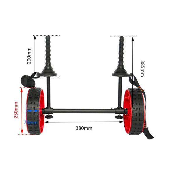 Social Hike Sit On Top Kayak Trolley Beach Canoe Boat Transporter Cart Kayak Carriers