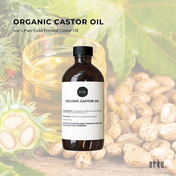 100Ml Organic Castor Oil Hexane Free Cold Pressed Anti Oxidant Skin Hair Care Sets & Kits