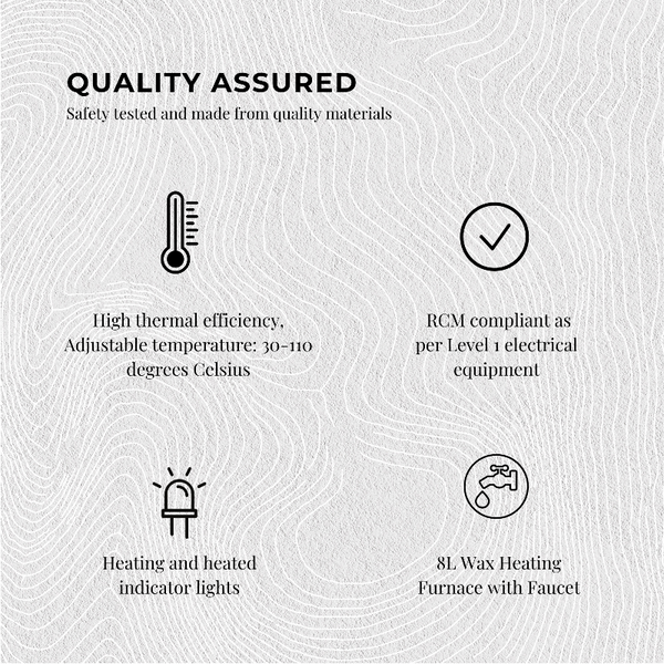 Orku 10L Candle Wax Heater Black With Tap Soy Melter Making Pot Candle & Soap Making Kits