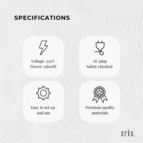 Orku 10L Candle Wax Heater Black With Tap Soy Melter Making Pot Candle & Soap Making Kits