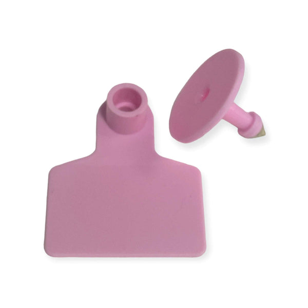 100 Cattle Ear Tags 5X4cm Small Pink Blank Livestock Labels Livestock Ear Tags