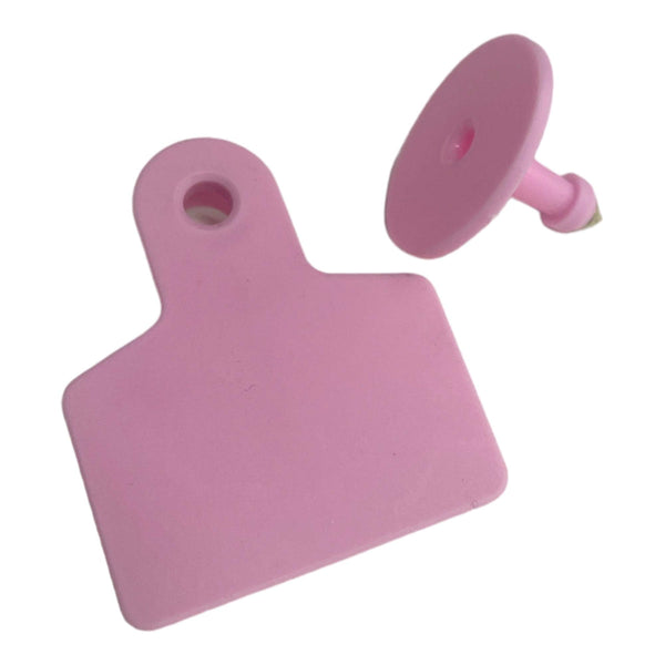 100 Cattle Ear Tags 5X4cm Small Pink Blank Livestock Labels Livestock Ear Tags