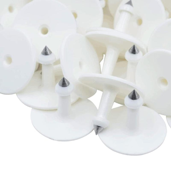 100X Cattle Ear Tags 6X7cm Set Medium White Blank Cow Sheep Livestock Label Livestock Ear Tags
