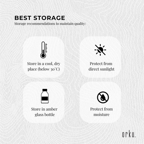 Orku 25Ml Castor Oil + Dropper Hexane Free Cold Pressed Virgin Massage Oils & Lotions