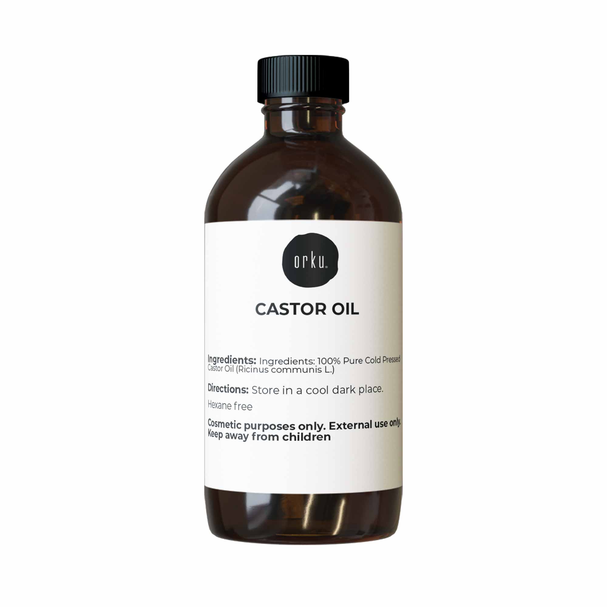 Orku 250Ml Castor Oil Hexane Free Cold Pressed Virgin Massage Oils & Lotions
