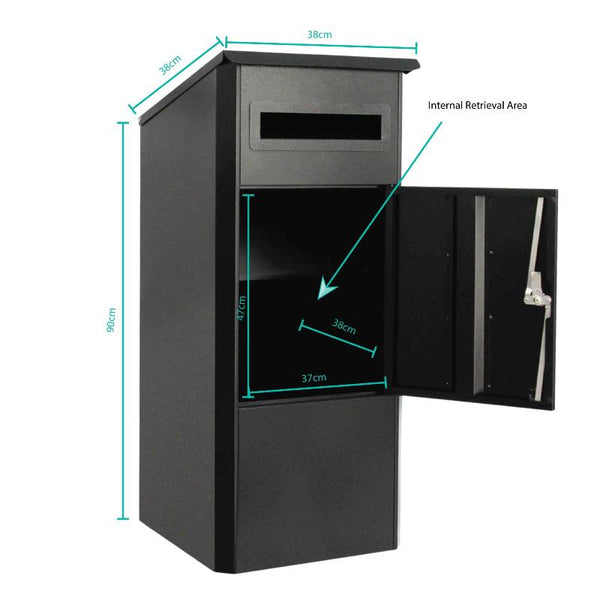 Tooleroo Parcel Delivery Drop Box Mailbox Secure Home Package Post Locker 38X38x90cm Letterboxes