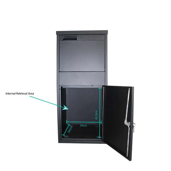 Tooleroo Parcel Delivery Drop Box Mailbox Home Package Post Locker 41.5X38.5X102.5Cm Letterboxes