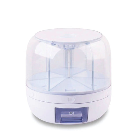 Kitchee 6 Grid Rotating Food Grain Dispenser 7.2L Large Compartment Storage Container Food Storage Containers