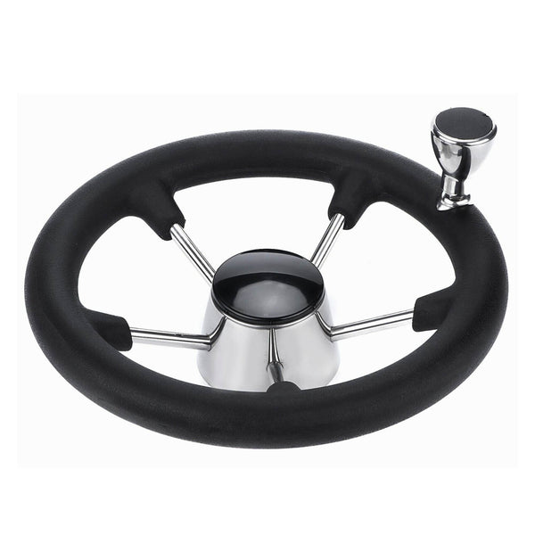 Social Hike 13.5" Boat Steering Wheel With Grip Cover Stainless Steel 3/4" Spoke Knob Other Water Sports Equipment