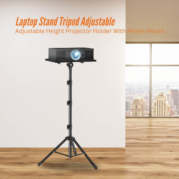 Laptop Stand Tripod Adjustable Height With Projector Holder And Phone Mount Stands Holders & Car Mounts