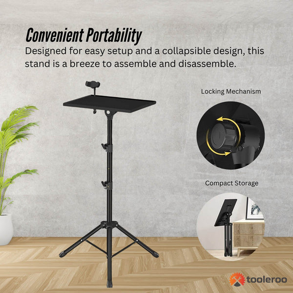 Laptop Stand Tripod Adjustable Height With Projector Holder And Phone Mount Stands Holders & Car Mounts